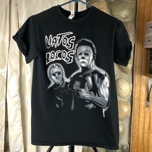 Alstyle Vatos Locos Men’s Small Michael Meyers Jason Voorhees Tee Shirt